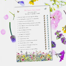 Er sagte: Sie sagte: | Sommerliche Wildblumen