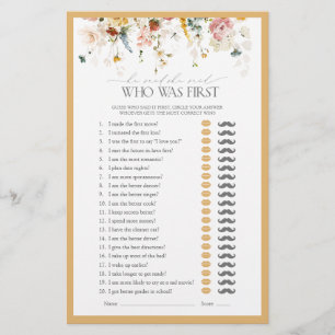 Er sagte, sie sagte Wildblume Brautparty Game