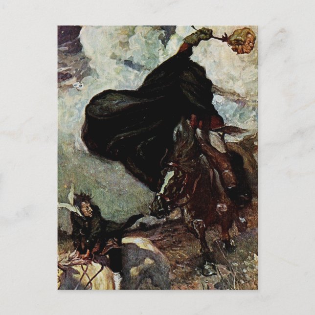 Er sah, wie der Goblin aufstieg Postkarte (Vorderseite)