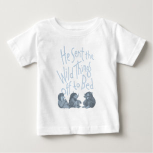 Er schickte die wilden Kerle ins Bett - Blau Baby T-shirt
