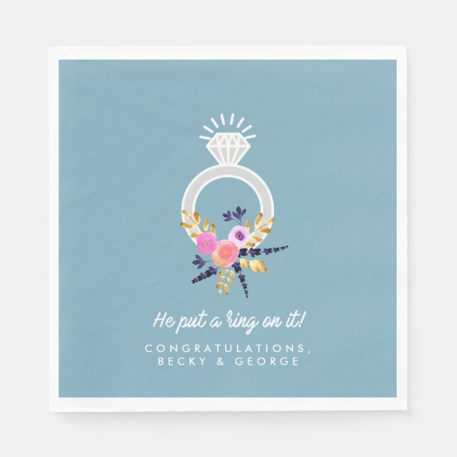 Er setzte sich für eine engagierte Partei ein, Nap Serviette (Vorderseite)