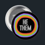 ER SIE farbenfrohe Gender Rainbow Circle Pronouns Button<br><div class="desc">Dekorieren Sie Ihr Outfit mit diesem coolen Kunstknopf. Macht ein großartiges Geschenk! Sie können ihn anpassen,  Farben,  Schriftart ändern und auch Text hinzufügen. Karo in meinem Shop für viel mehr Farben und Muster! Lass mir Bescheid,  wenn du auch etwas Gewohntes willst.</div>