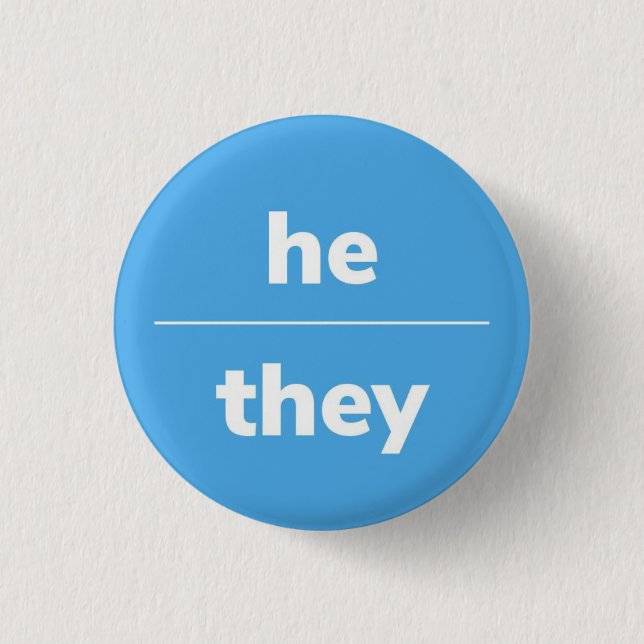 Er/sie Pronoun-Button, Taste 1¼ Zoll Button (Vorderseite)