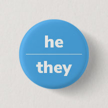 Er/sie Pronoun-Button, Taste 1¼ Zoll