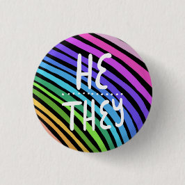 ER/SIE Pronouns farbenfrohe handgemachte Regenboge Button