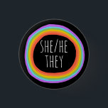ER/SIE/SIE Pronouns farbenfroher Regenbogenkreis S Button<br><div class="desc">Dekorieren Sie Ihr Outfit mit diesem coolen Kunstknopf. Macht ein großartiges Geschenk! Sie können ihn anpassen und auch Text hinzufügen. Karo in meinem Shop für viel mehr Farben und Muster! Lass mir Bescheid,  wenn du auch etwas Gewohntes willst.</div>