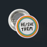 ER/SIE/SIE Pronouns Rainbow Soft Circle Rings Button<br><div class="desc">Dekorieren Sie Ihr Outfit mit diesem coolen Kunstknopf. Sie können ihn anpassen und auch Text hinzufügen. Karo in meinem Shop für viel mehr Farben und Muster! Lass mir Bescheid,  wenn du auch etwas Gewohntes willst.</div>