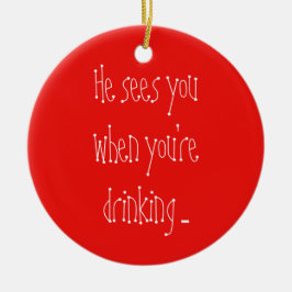 Er sieht Sie zu verzieren Keramikornament