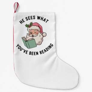 Er sieht, was du gelesen hast Buchweihnachten Kleiner Weihnachtsstrumpf