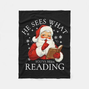 Er sieht, was du gelesen hast Lustiges Buch Chr Fleecedecke