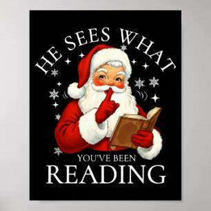 Er sieht, was du gelesen hast Lustiges Buchstabier Poster
