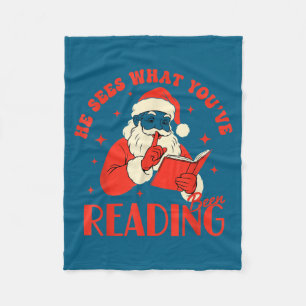 Er sieht, was du gelesen hast Lustiges Weihnachtsm Fleecedecke