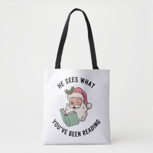 Er sieht, was Sie zu Weihnachten gelesen haben Tasche