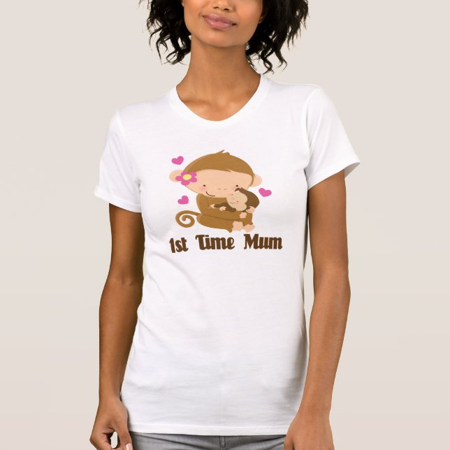 ęr Singe de T-shirt de maman de temps (Devant)