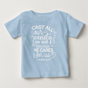 Er sorgt für dich – Ermutigendes christliches Zita Baby T-shirt