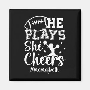 Er spielt, sie jubelt, Mutter von Cheerleadern und Magnet