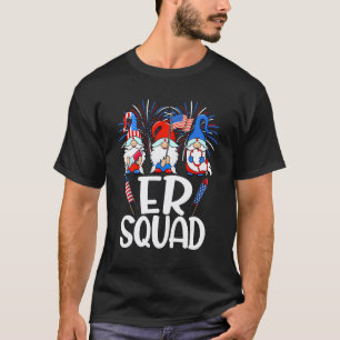 ER-Squad-Gnome Krankenschwester 4. Juli Stethoskop T-Shirt