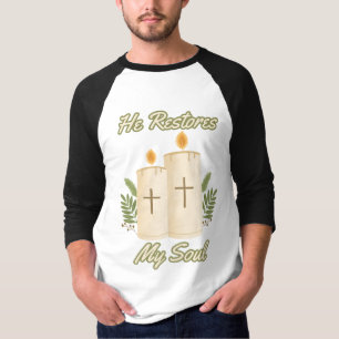Er stellt mein Soul-Bibelangebot wieder her 3/4 Mä T-Shirt