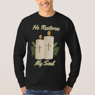 Er stellt mein Soul wieder her, als Männer lange S T-Shirt