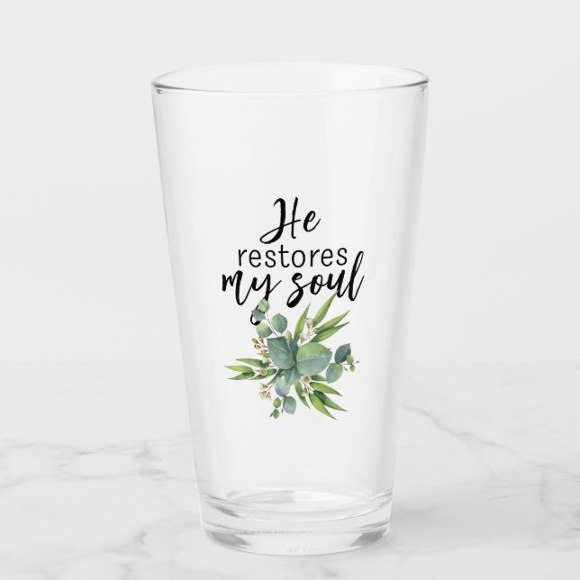 Er stellt mein Soul wieder her Glas (Vorderseite)