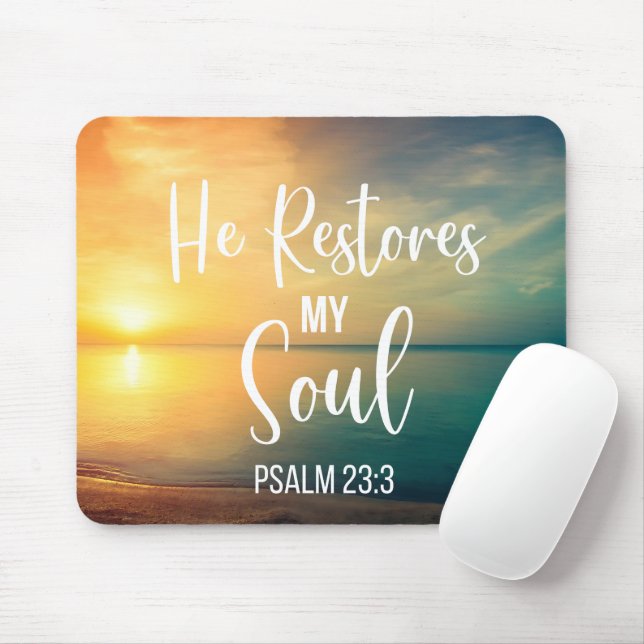 Er stellt mein Soul wieder her Mousepad (Mit Mouse)