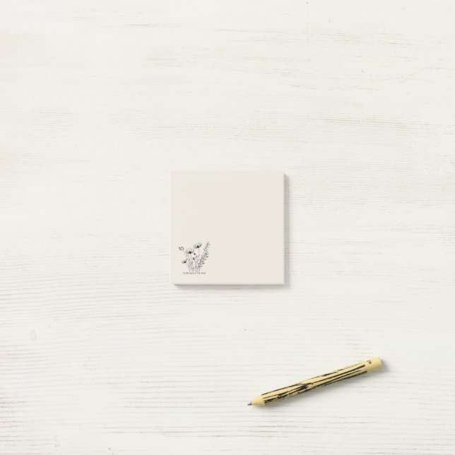 Er stellt mein Soul wieder Minimalistisch her Post-it Klebezettel (Auf Schreibtisch)