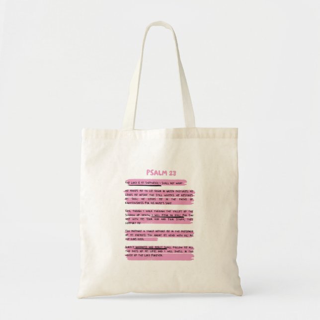 Er stellt meine Seele wieder her Psalm 23 Tasche (Vorne)