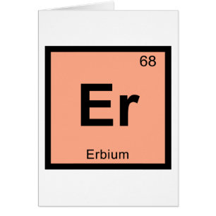Er - Symbole de tableau périodique de la chimie de