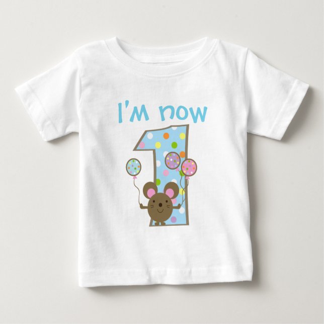 Ęr T-shirt d'anniversaire de ballon de bleu fait (Devant)