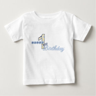 Ęr T-shirt heureux de bleu d'anniversaire