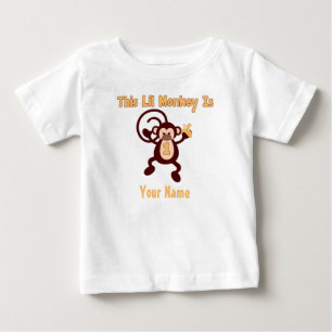ęr T-shirt personnalisé par singe d'anniversaire