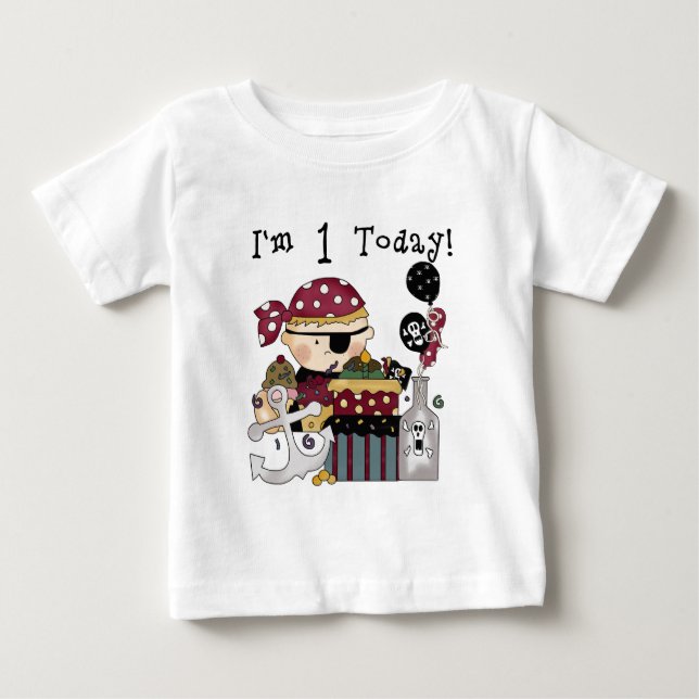 ęr T-shirts et cadeaux de pirate d'anniversaire (Devant)