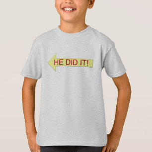 Er tat es (links Pfeil) T-Shirt