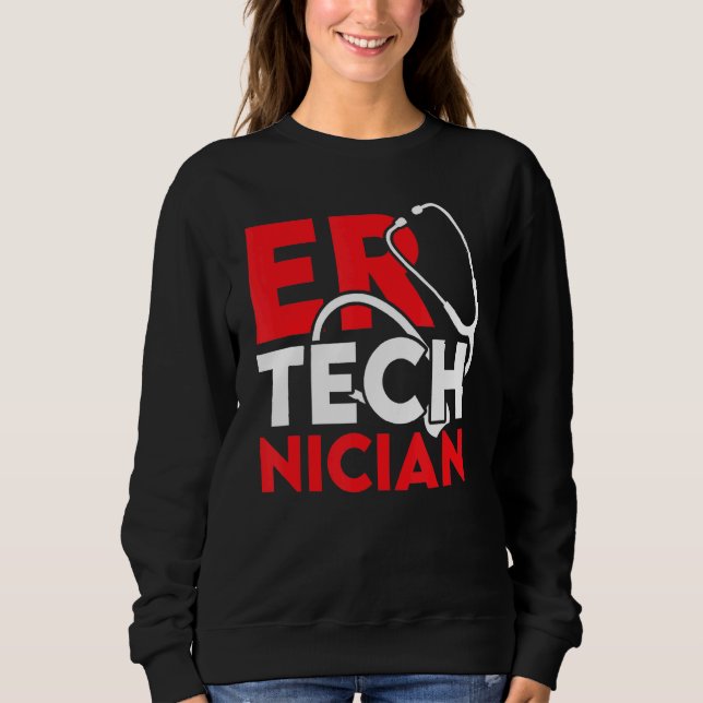 Er Techniker unterstützen den technischen Notfallr Sweatshirt (Vorderseite)