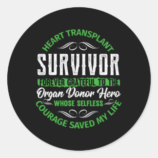 Er Transplantatüberlebende immerdar dankbares Orga Runder Aufkleber