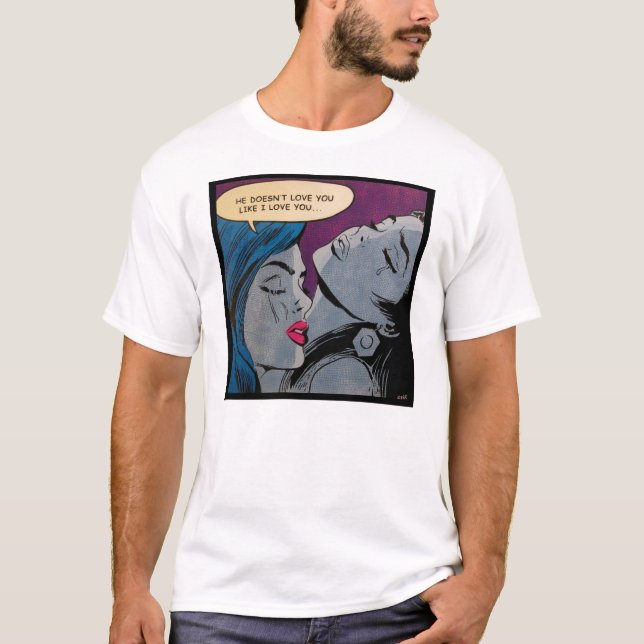 "Er tut nicht Liebe Sie, wie i-Liebe Sie" (Licht) T-Shirt (Vorderseite)