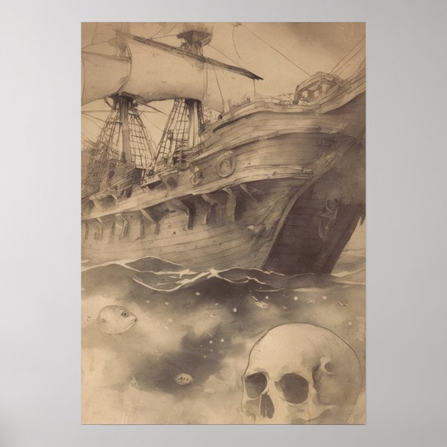 Er vergessenes Piratenschiff Poster (Vorne)