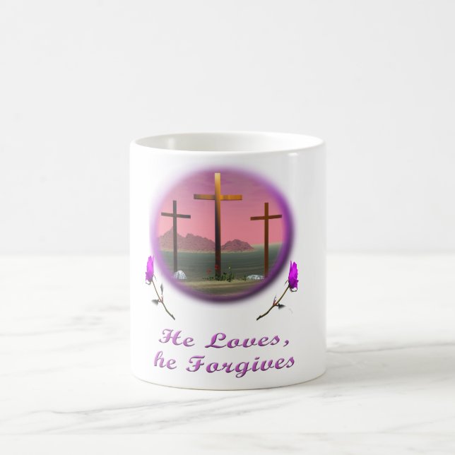 Er vergibt Christliche Tasse (Mittel)
