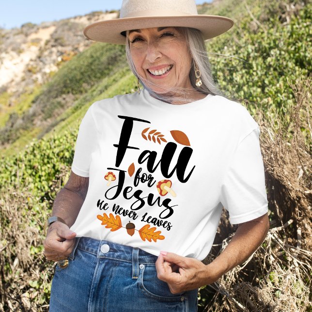 Er Verlasse nie Erntedank Christus für Jesus herun T-Shirt (Von Creator hochgeladen)