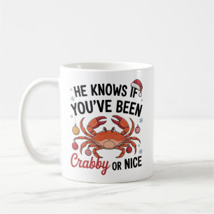 Er weiß, ob du kratzbürstig oder nett warst Lustig Kaffeetasse