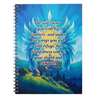 Er wird dich mit seinem Feathers Journal abdecken Notizblock