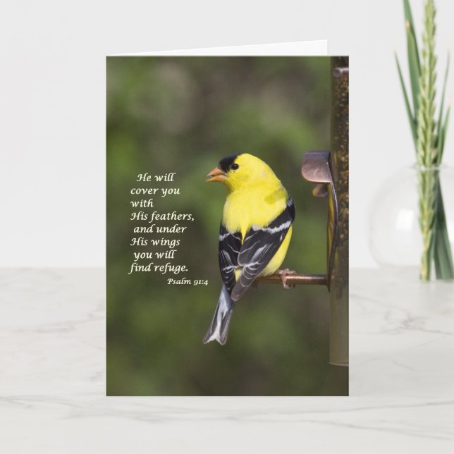 Er wird dich mit seinen Federn bedecken Karte (Vorderseite)