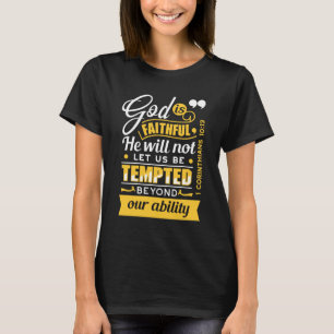Er wird dich nicht versuchen lassen – Bibelvers T-Shirt