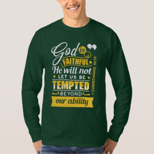 Er wird dich nicht versuchen lassen – Bibelvers T-Shirt