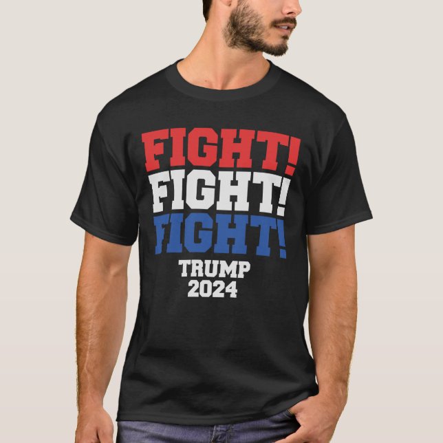 Er wird nie aufhören zu kämpfen, um Amerika Trump  T-Shirt (Vorderseite)