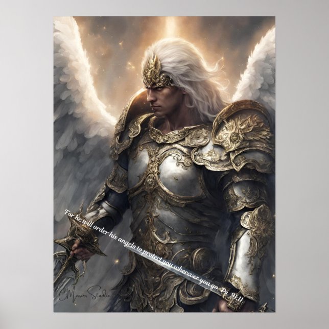 Er wird seine Engel anweisen, dich zu beschützen.  Poster (Vorne)