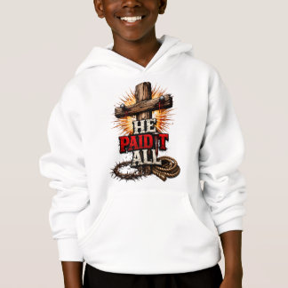 Er zahlte es alles – Cross & Nail Christlicher Gla Hoodie