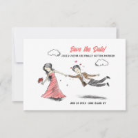 Er zieht Save the Date in den Altar