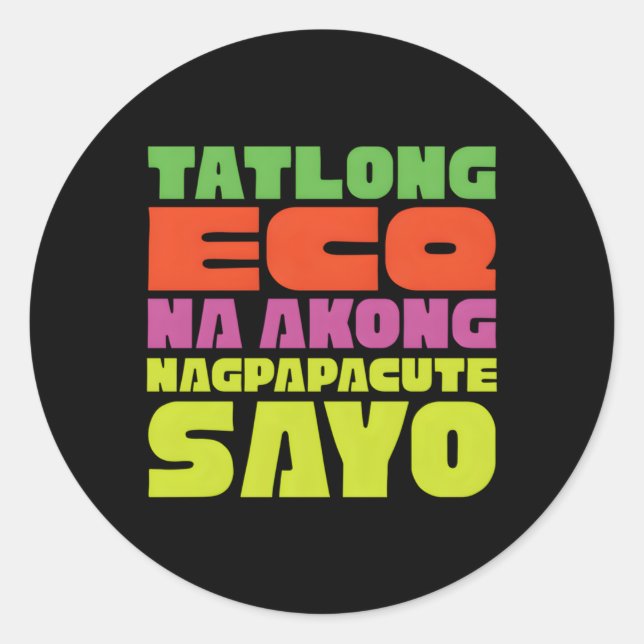 Eraserheads Song Ecq Edition Runder Aufkleber (Vorderseite)