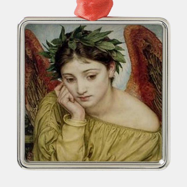 "Erato, Muse of Lyric Poetry" Silbernes Ornament (Vorne)